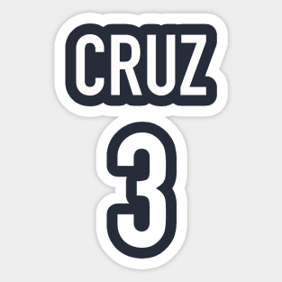 Cruz Jersey (White Text) Sticker